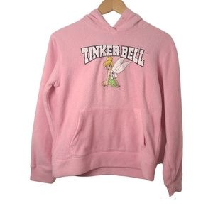 TINKERBELL DISNEY PINK SUPER SOFT HOODED SWEATSHIRT  SIZE M